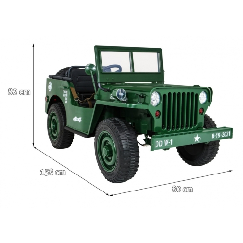 Jeep Wojskowy Retro na Akumulator 4x4 24V JH-101.24V